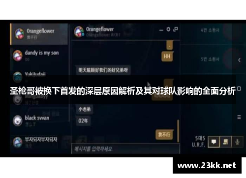 圣枪哥被换下首发的深层原因解析及其对球队影响的全面分析